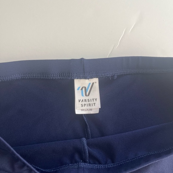 Varsity Spirit Navy Spandex Biker Dance Cheer Shorts Medium - Picture 2 of 3
